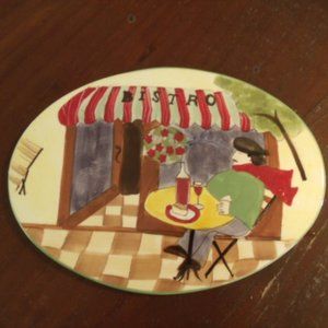 Adorable Jennifer Brinley 9" Cafe Bistro Trivet